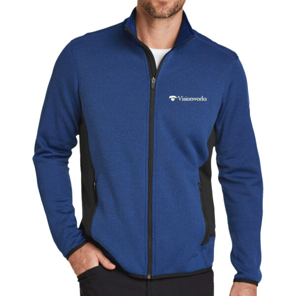 EDDIE BAUER FULL ZIP HEATHER STRETCH FLEECE JACKET Thumbnail