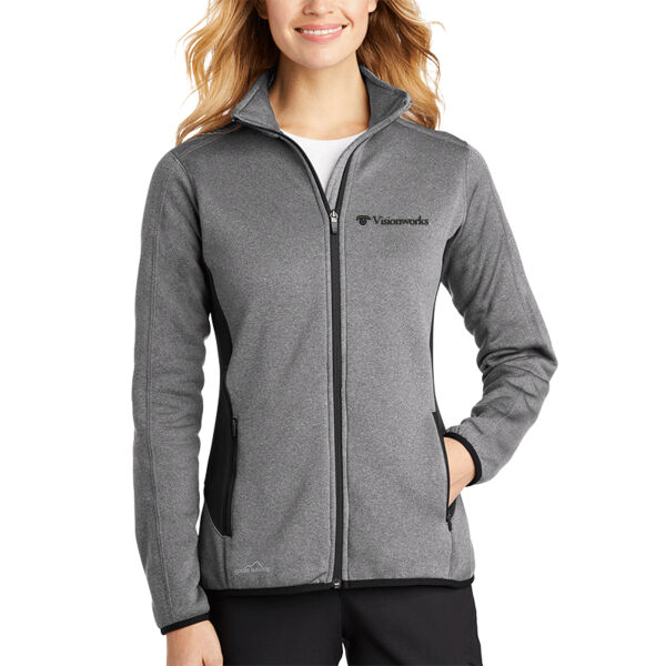 Eddie Bauer® Ladies Full-Zip Heather Stretch Fleece Jacket Thumbnail