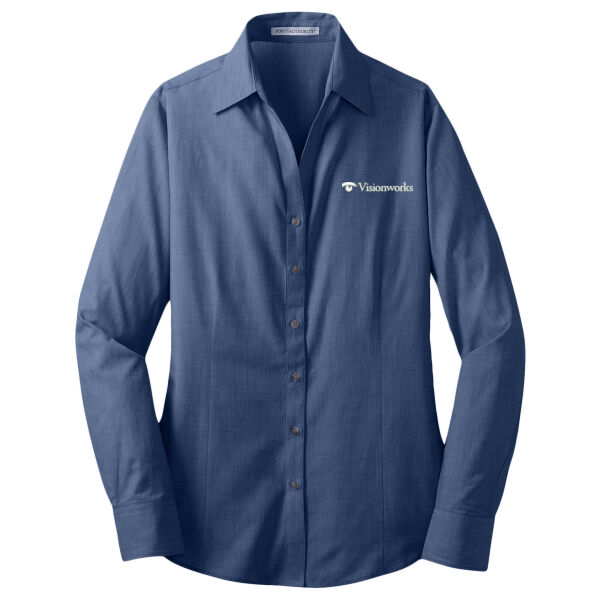   - Ladies Crosshatch Easy Care Shirt Thumbnail