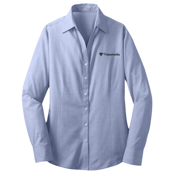   - Ladies Crosshatch Easy Care Shirt Thumbnail